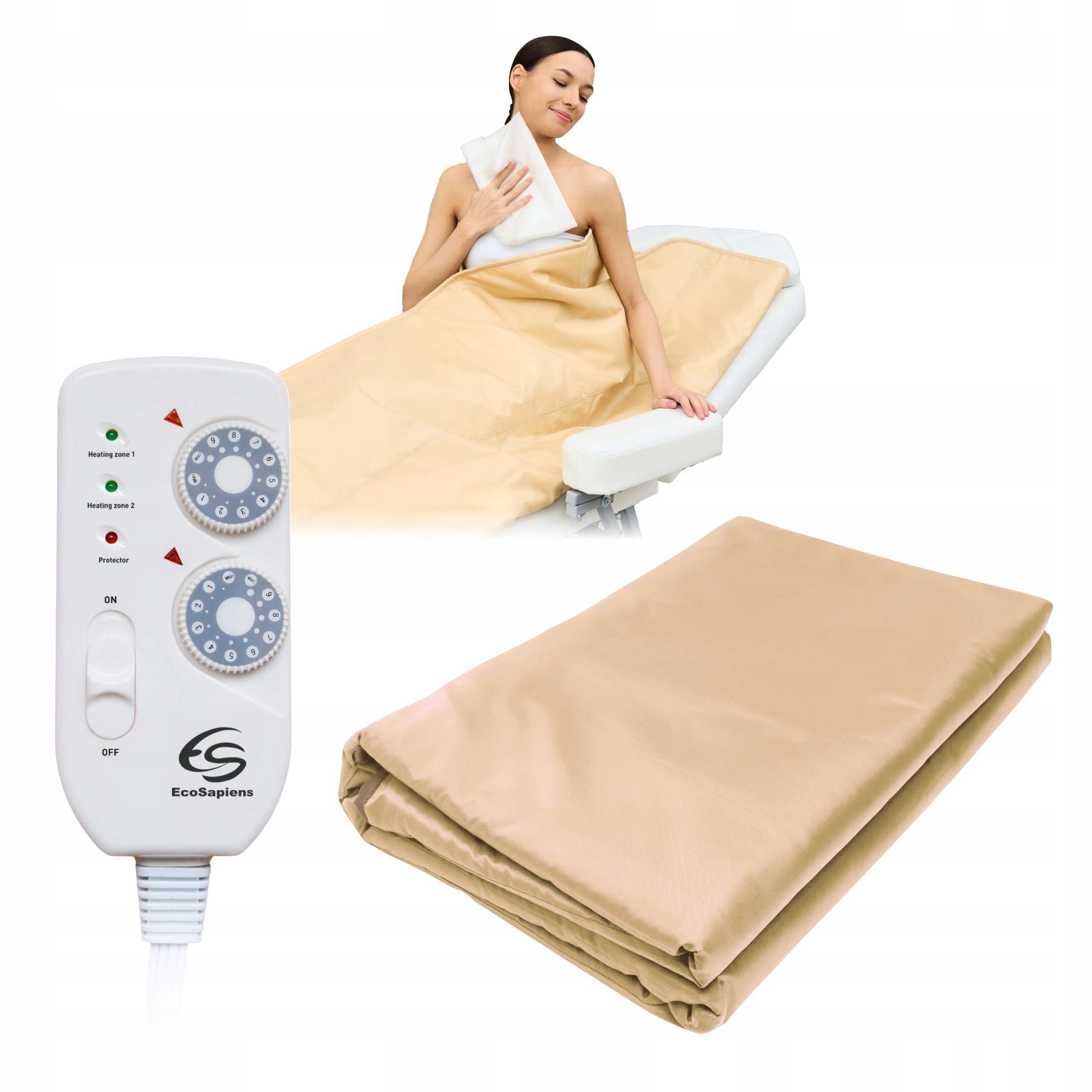 Infrared heating blanket for weight loss detoxification EcoSapiens 220x180