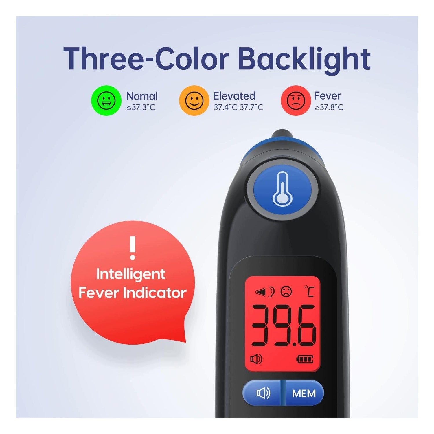 Infrared thermometer - for children and adults - 24 casings Medical device no