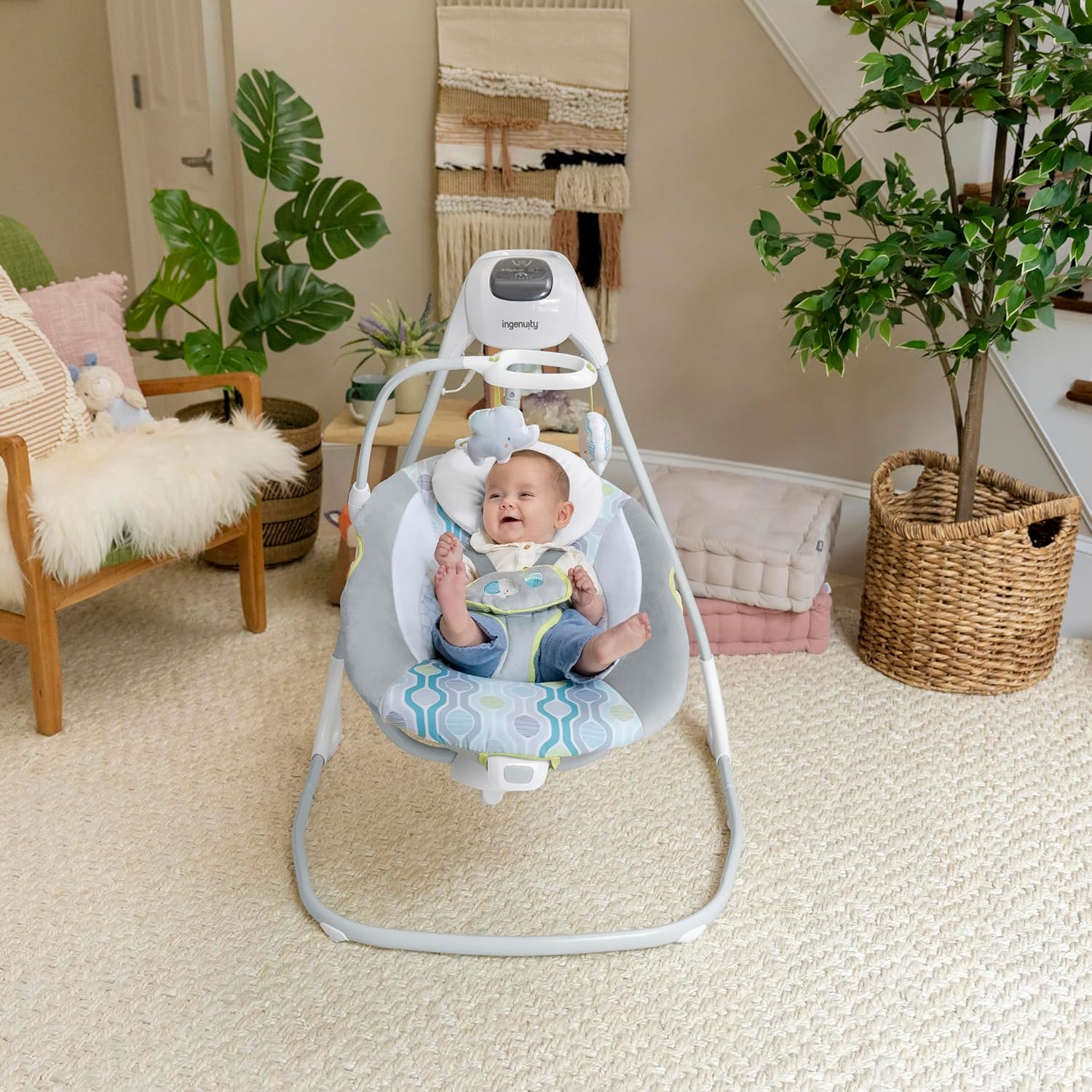 Ingenuity SimpleComfort Everston swing 8 melodies 3 sounds noise 0-3 years Brand Ingenuity