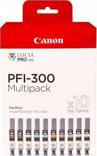 Ink Canon Cartridge PFI-300 Multicolor Set 10 Pack (4192C008)