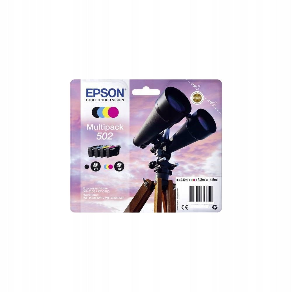 Ink EPSON 502 x4 C13T02V64020 set Packaging status original