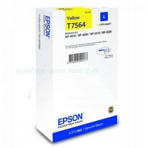 Ink Epson Original C13T756440 Yellow Color yellow
