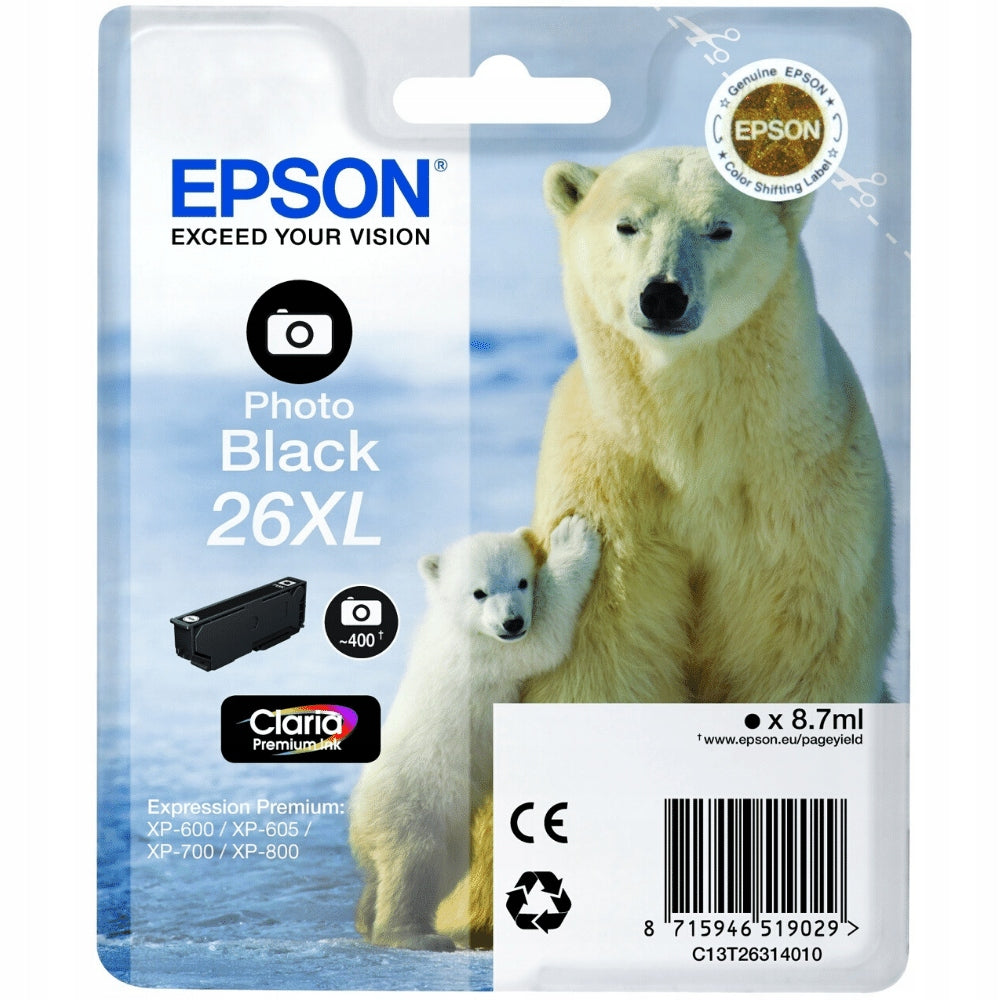 Ink Epson Photo XP-600 T2631 black (black) ORIGINAL