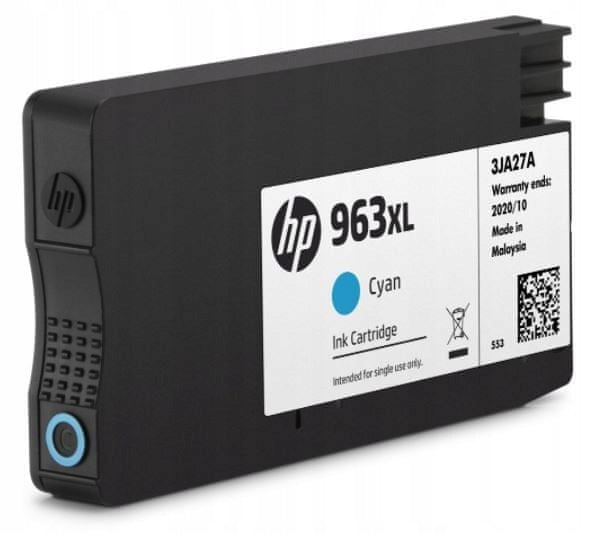 Ink HP 963XL [3JA27AE] Cyan/blue 23ml original Color blue (cyan)