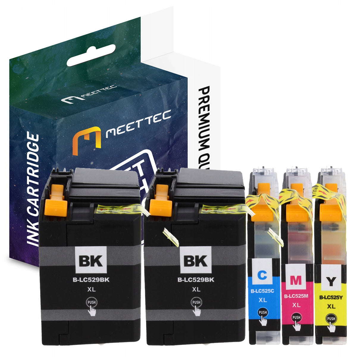 Ink Replacement Set for Brother LC529BK LC525CMY