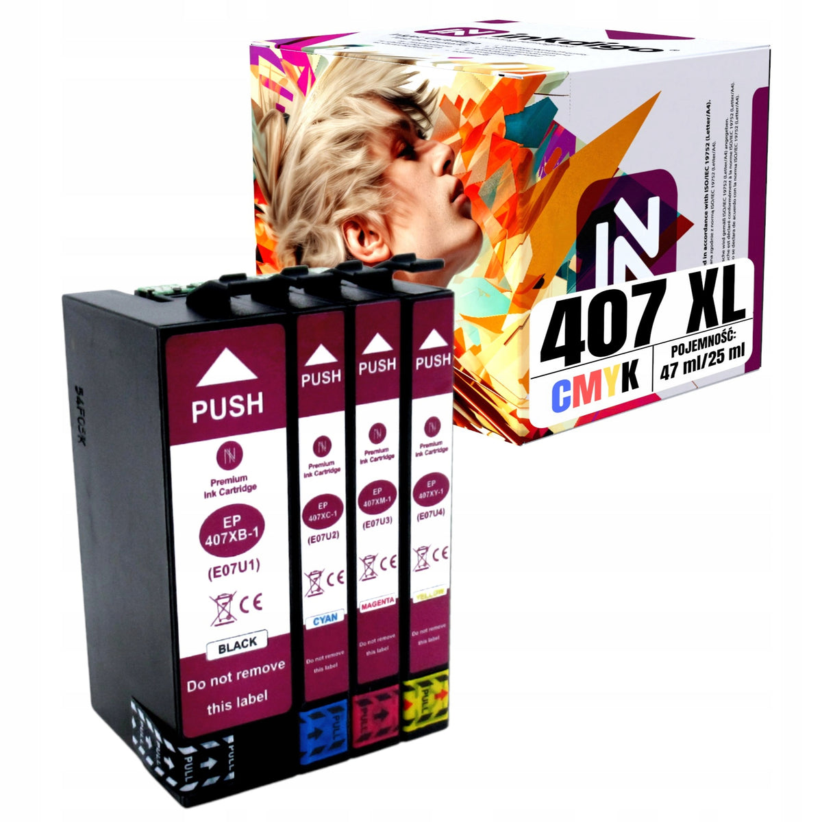 Ink Set for Epson WorkForce Pro WF4745 407