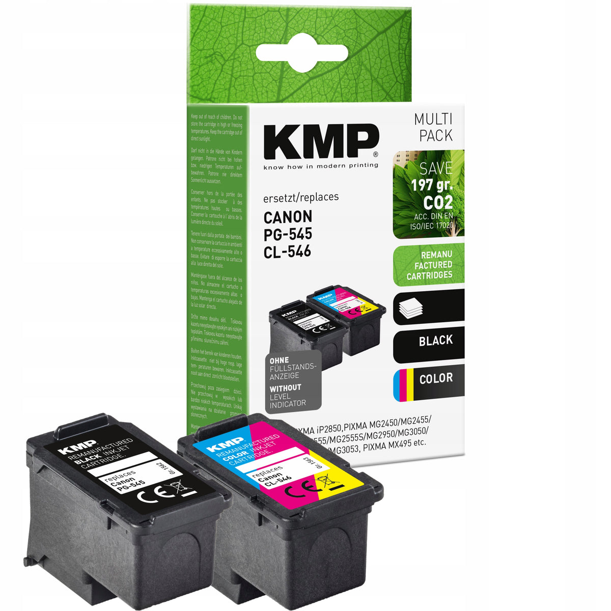 Ink for Canon PG-545 + CL-546 black and color set