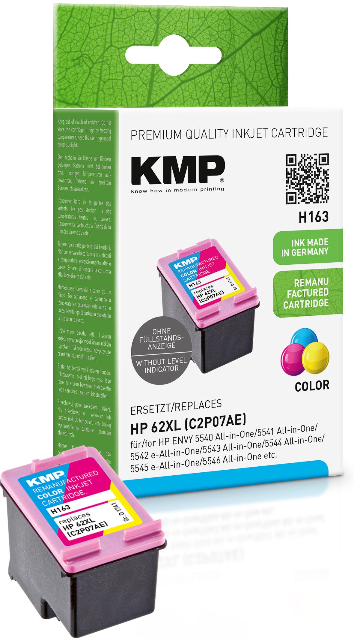 Ink for HP 62 XL C2P07AE color