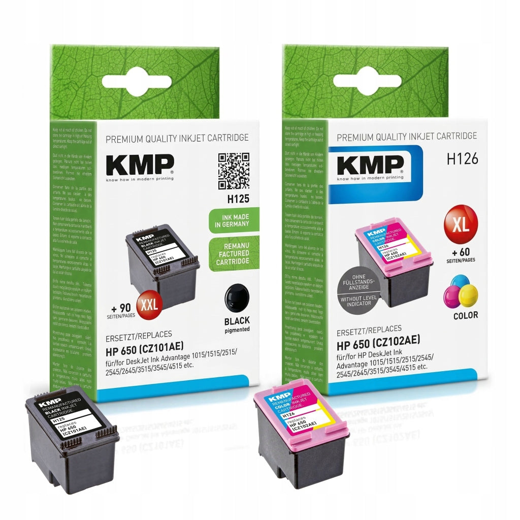 Ink for HP 650 XL black and colour set