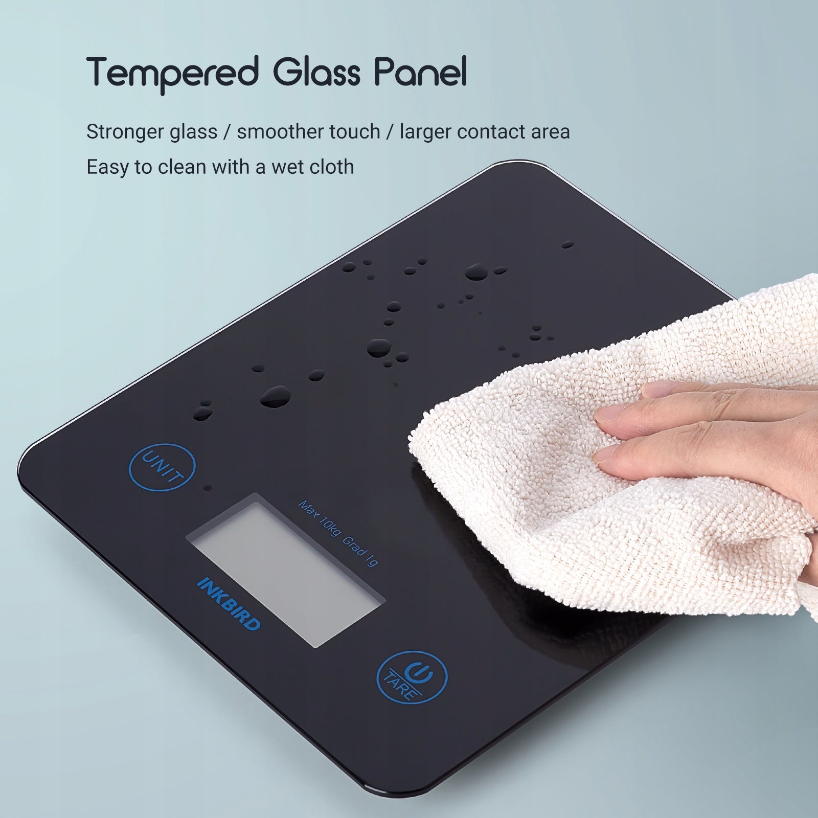 Inkbird IBFS-01 Smart Food Scale Bluetooth Kitchen Scale Units of measurement pound (lb) gram (g) kilogram (kg) milliliter (ml) ounce (oz)