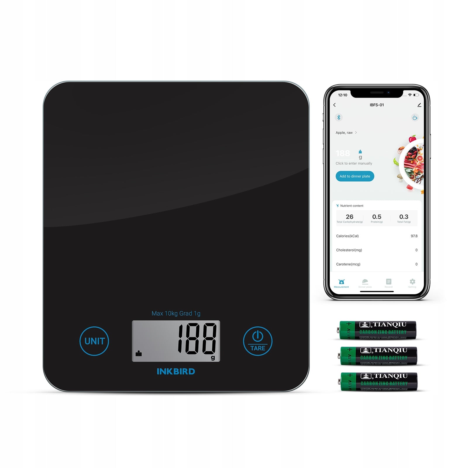 Inkbird IBFS-01 Smart Food Scale Bluetooth Kitchen Scale