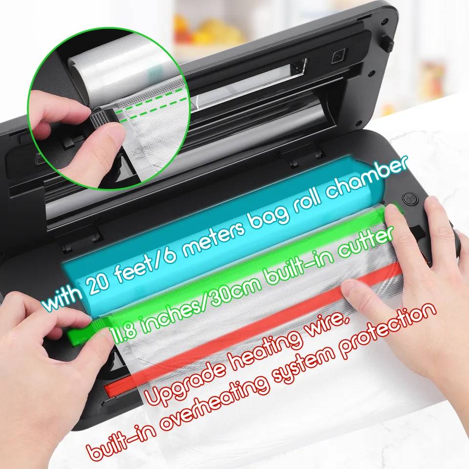 Inkbird INK-VS03 Food Vacuum Sealer Machine With Viewing Window Dominant color black