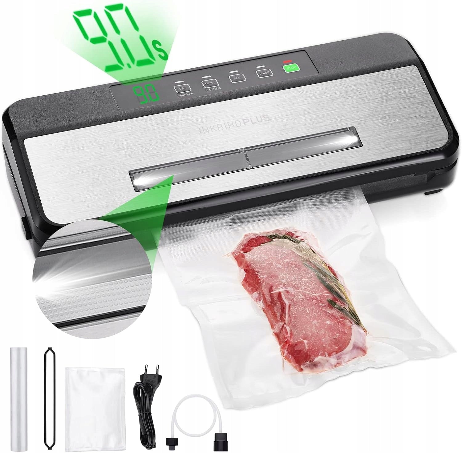 Inkbird INK-VS03 Food Vacuum Sealer Machine With Viewing Window