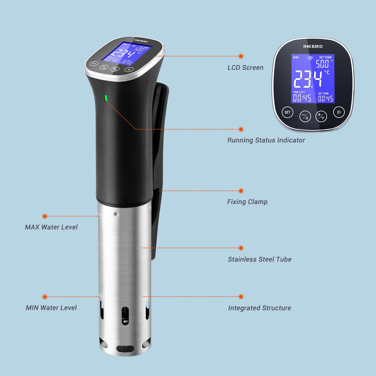 Inkbird ISV-300W WiFi Sous Vide Machine IPX7 Waterproof Booking Function Kind immersion circulator