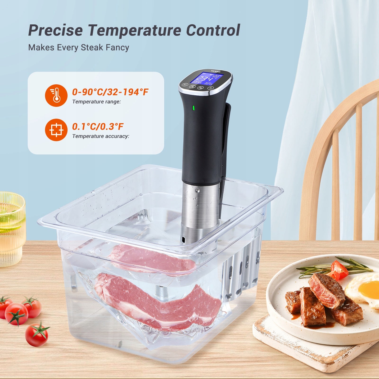 Inkbird ISV-300W WiFi Sous Vide Machine IPX7 Waterproof Booking Function Model ISV-300W