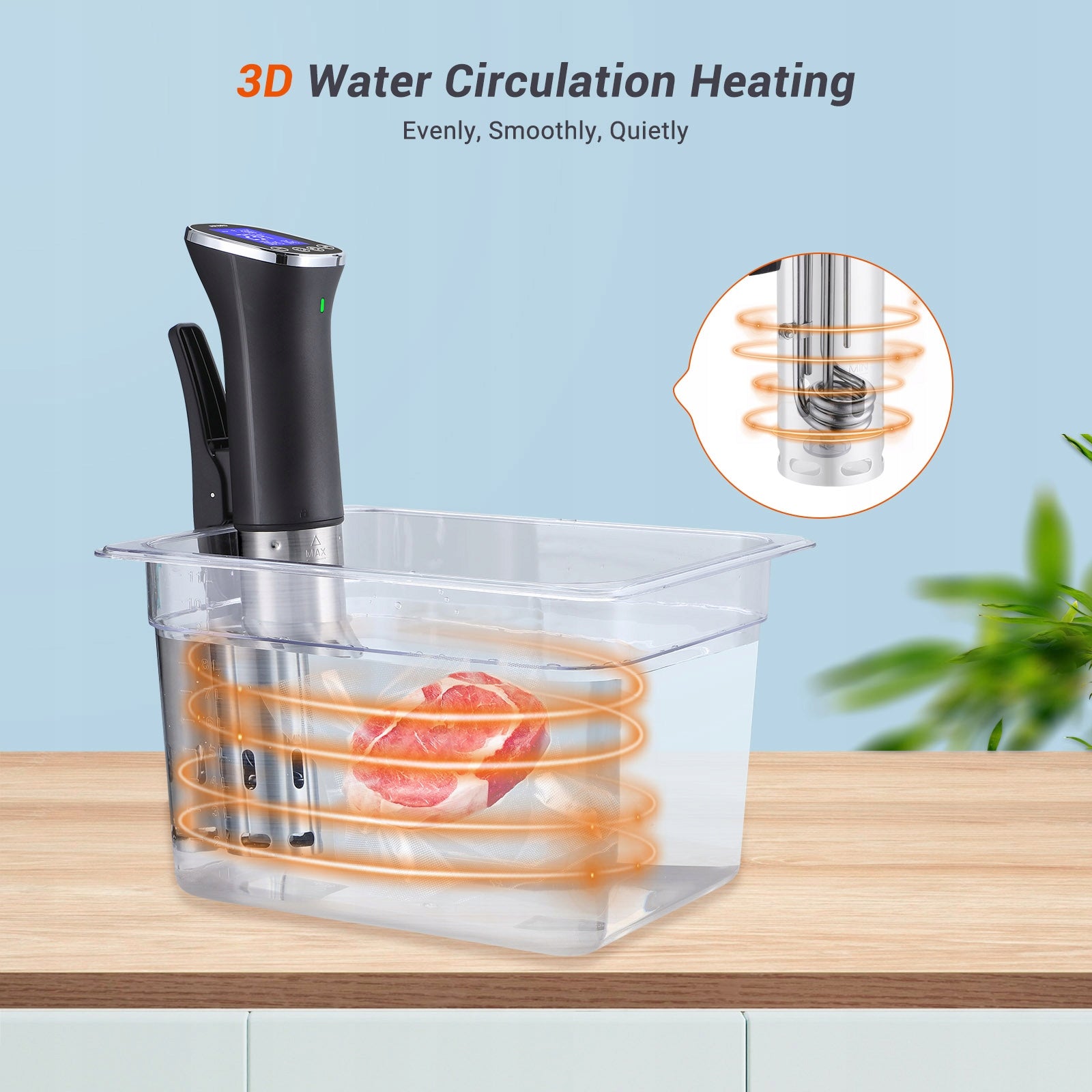 Inkbird ISV-300W WiFi Sous Vide Machine IPX7 Waterproof Booking Function Packaging status original
