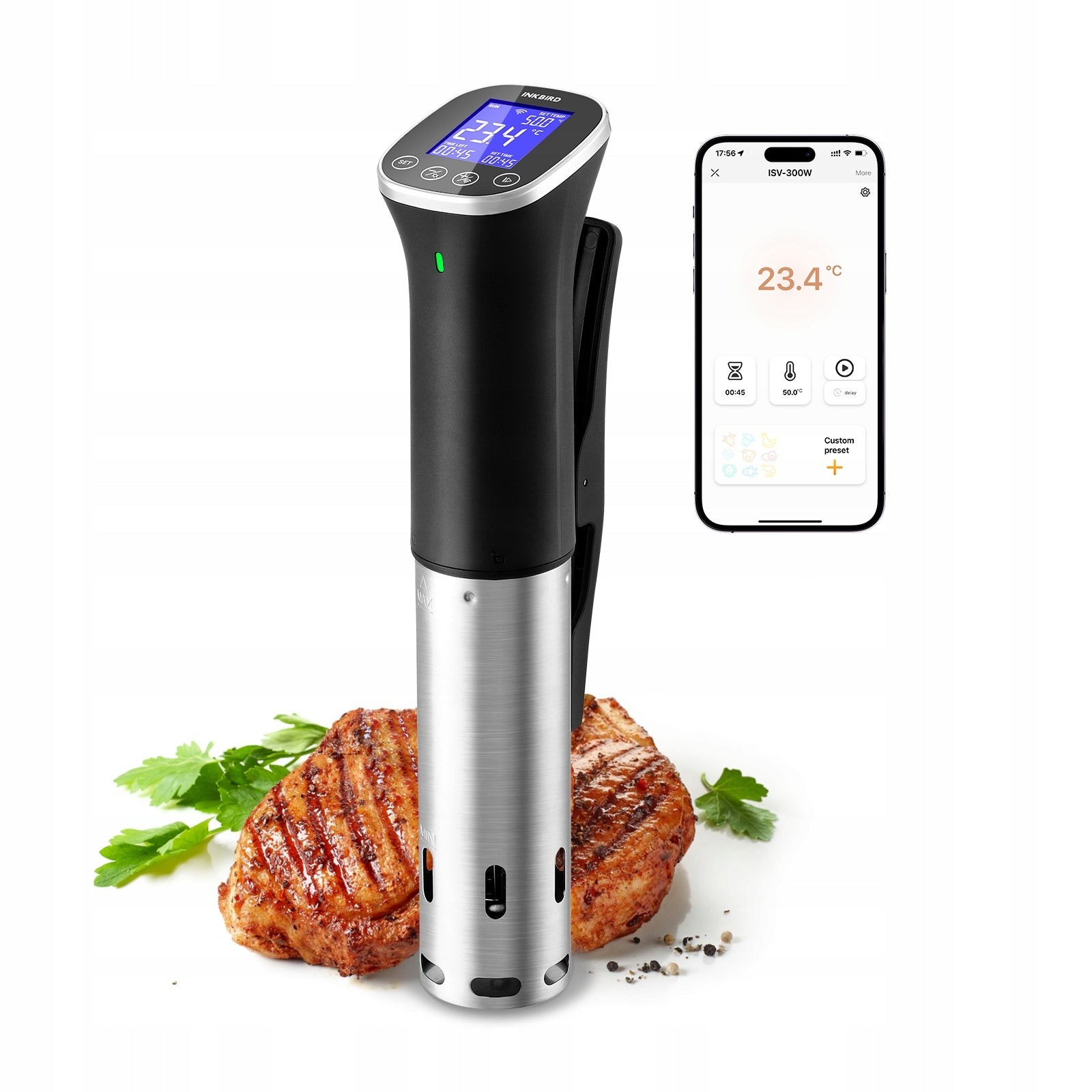 Inkbird ISV-300W WiFi Sous Vide Machine IPX7 Waterproof Booking Function