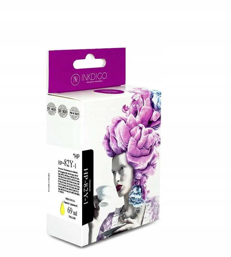 Inkdigo 82 C4913A ink for HP DesignJet 500ps 510ps yellow 69 ml