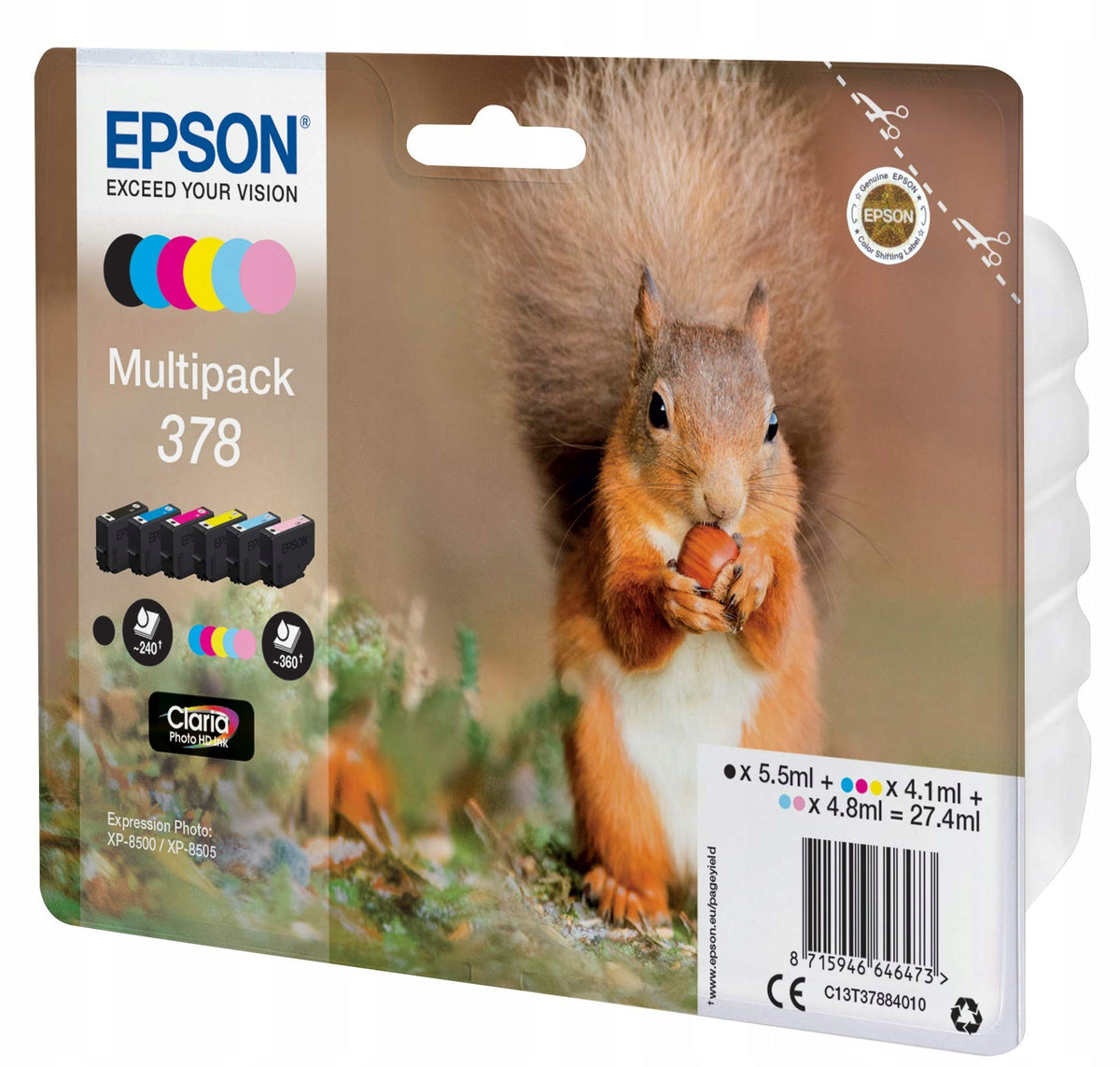 Inkoust Epson 378 C13T37884020 sada Color set