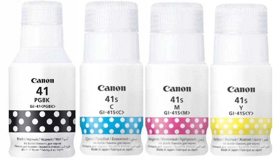 Inks Canon GI-41BK + 3x GI-41S CMY Colour