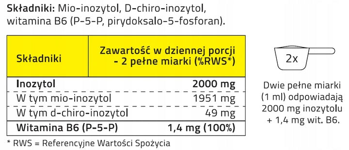Inositol DUO | Myo-/D-chiro-inositol 40:1 | 120 g powder | PCOS EAN (GTIN) 5907246620137
