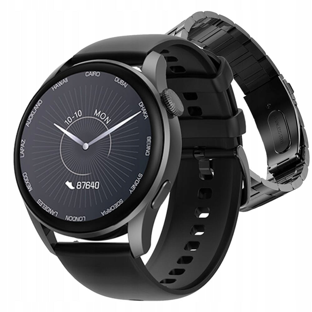 Inox LCD smart watch touch 2 bands BT 5.0 Android and iOS SHOX black
