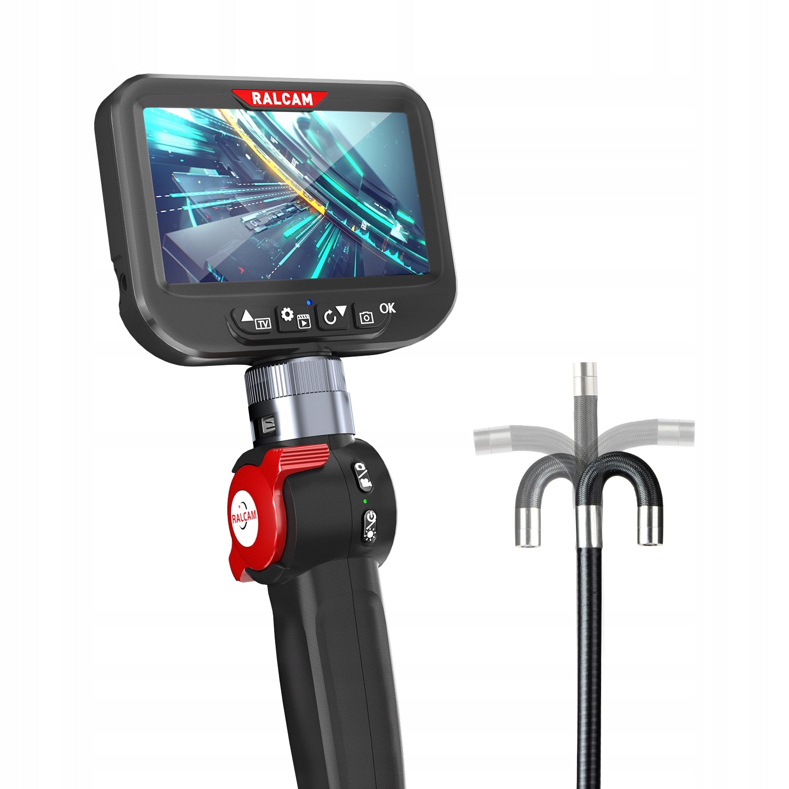Inspection Camera BOROSKOP Ralcam H406B Endoscope 6.2 mm HD 4.3” LCD IP67