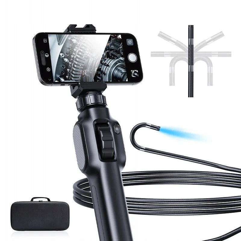 Inspection Camera ENDOSCOPE 8mm LED FHD + Suitcase MOVABLE HEAD