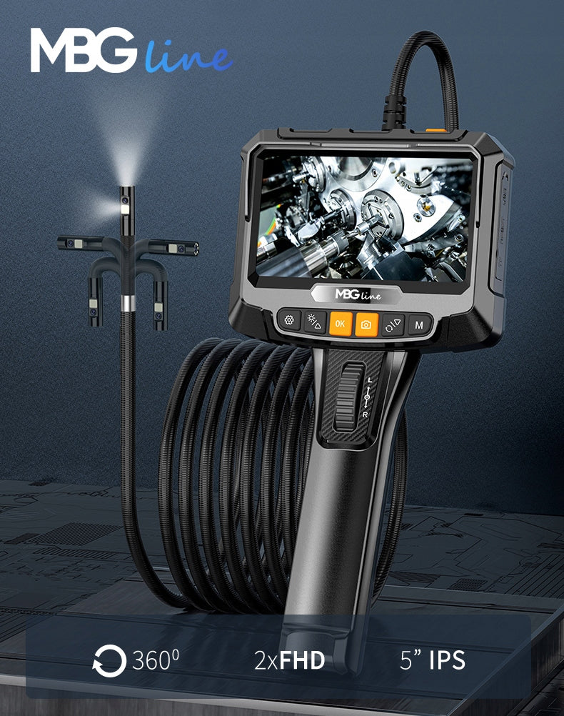 Inspection Camera MOVABLE HEAD Camera Endoscope DUO Workshop Borescope Batteries included yes