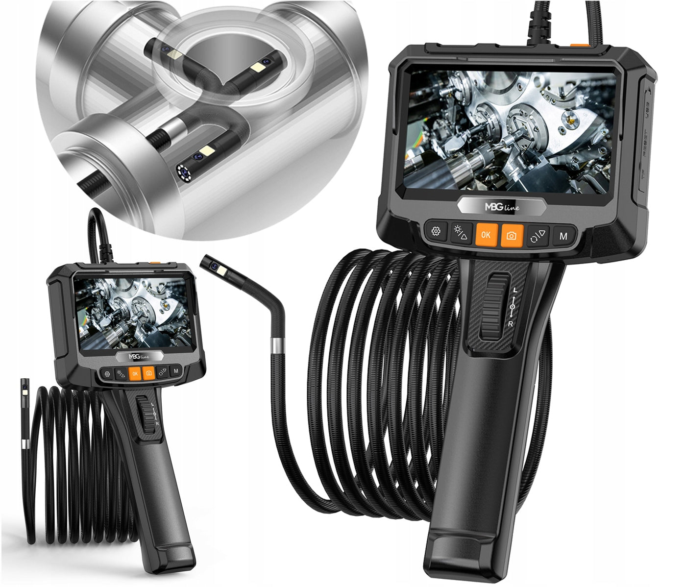 Inspection Camera MOVABLE HEAD Camera Endoscope DUO Workshop Borescope
