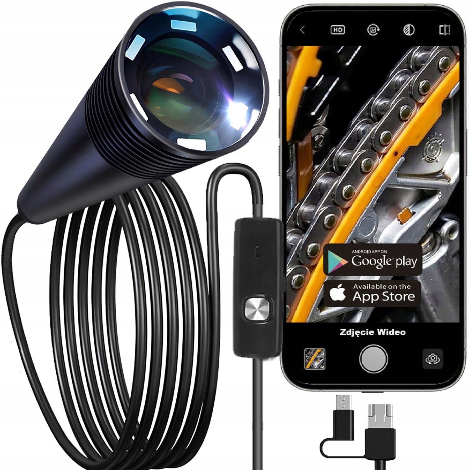 Inspection Camera Workshop Endoscope for Android Phone USB Pipe 10m Brand no brand