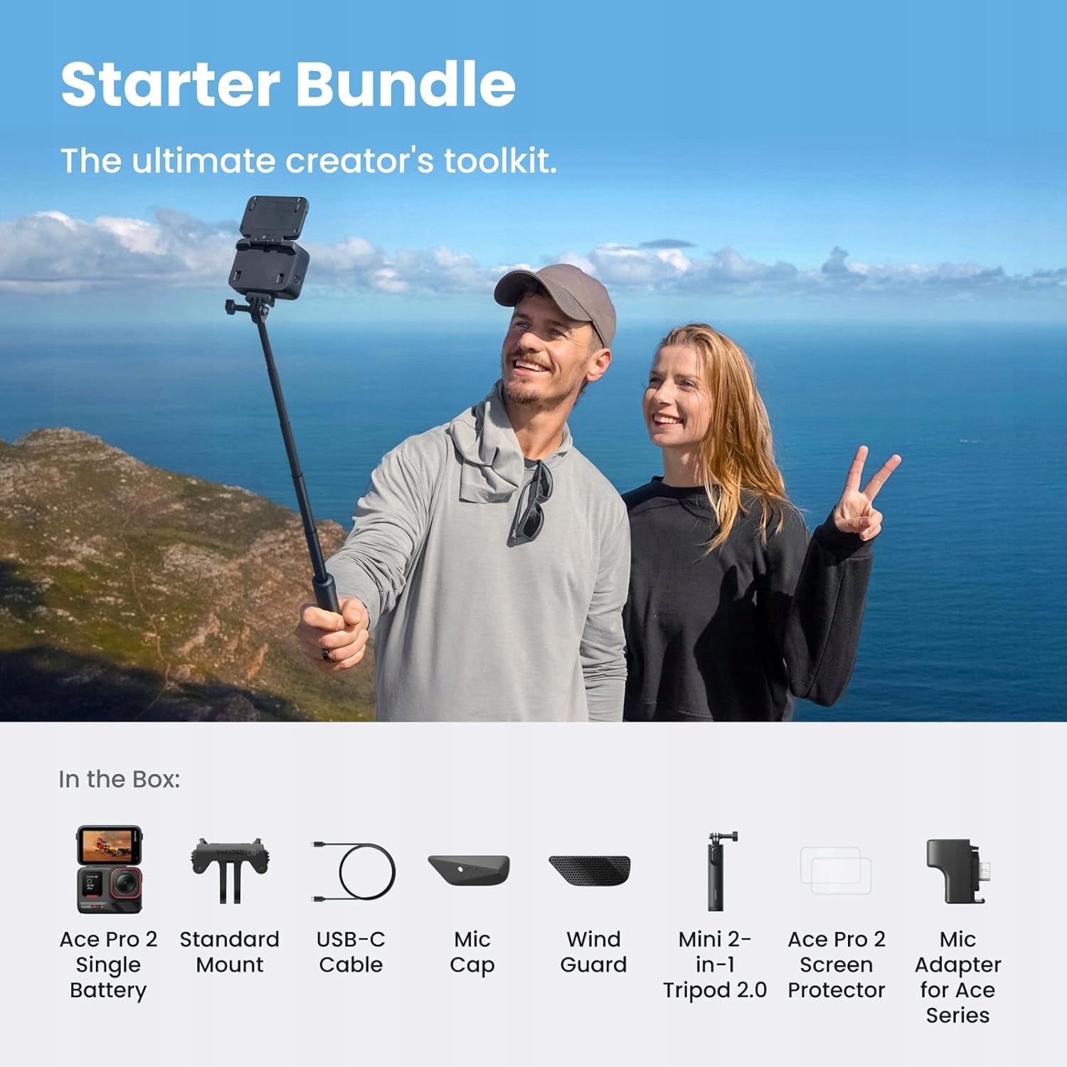 Insta360 Ace Pro 2 Kamera Sportowa 8K Zestaw Startowy Leica Packaging status original