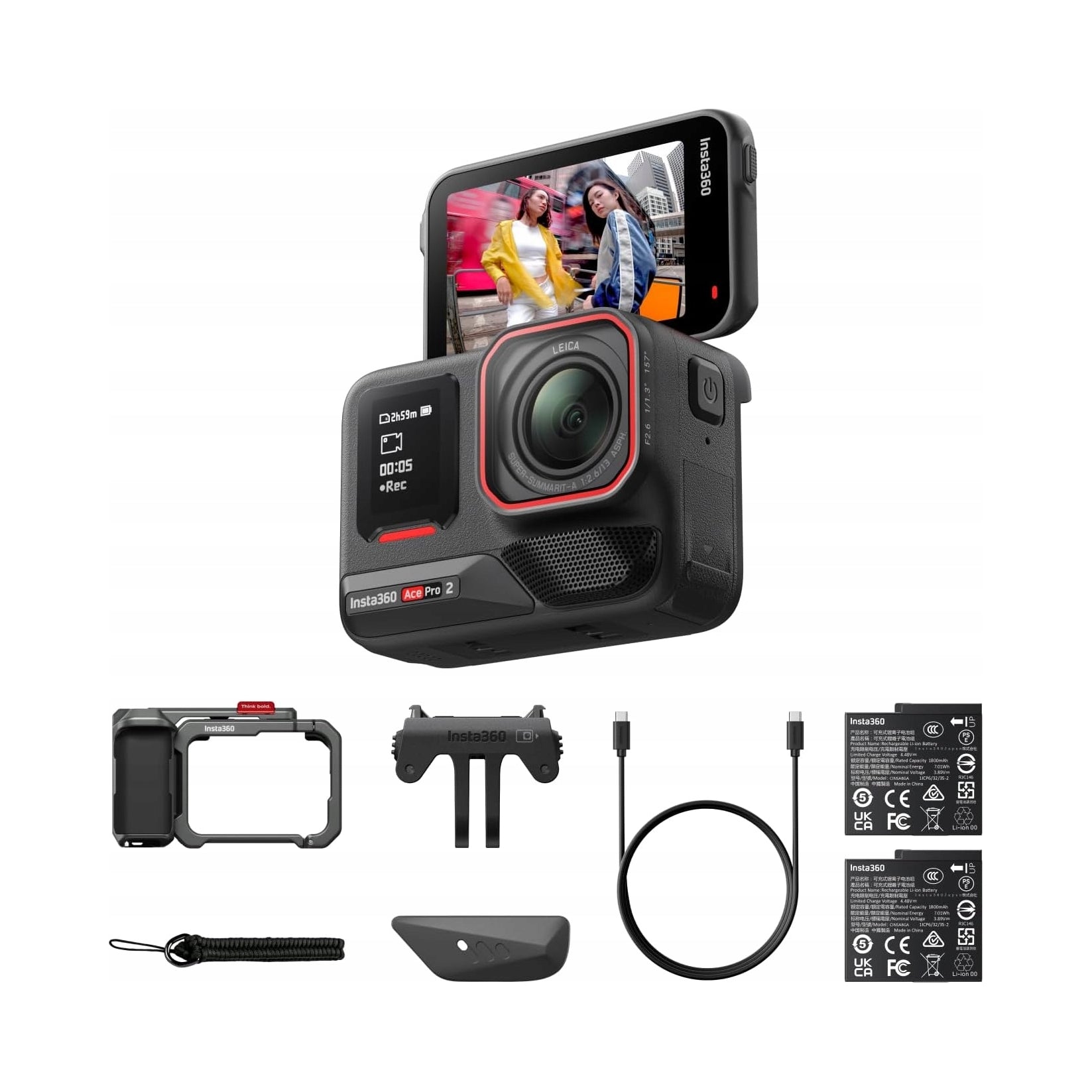 Insta360 Ace Pro 2 Xplorer Bundle 8K Leica Waterproof Sports Camera
