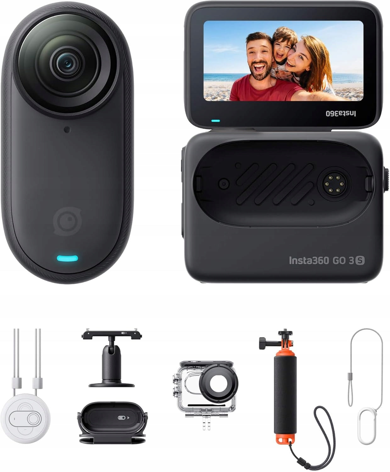 Insta360 GO 3S Water Sports Kit 4K Camera 140 min work black