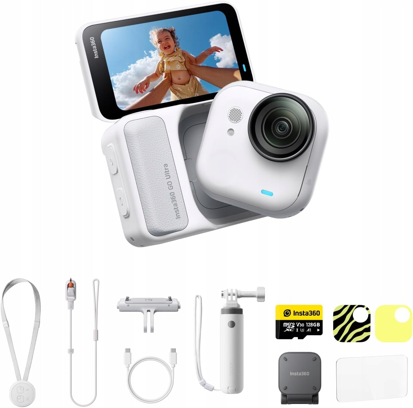 Insta360 GO Ultra 4K Lifestyle Bundle FlowState Camera Waterproof 10m