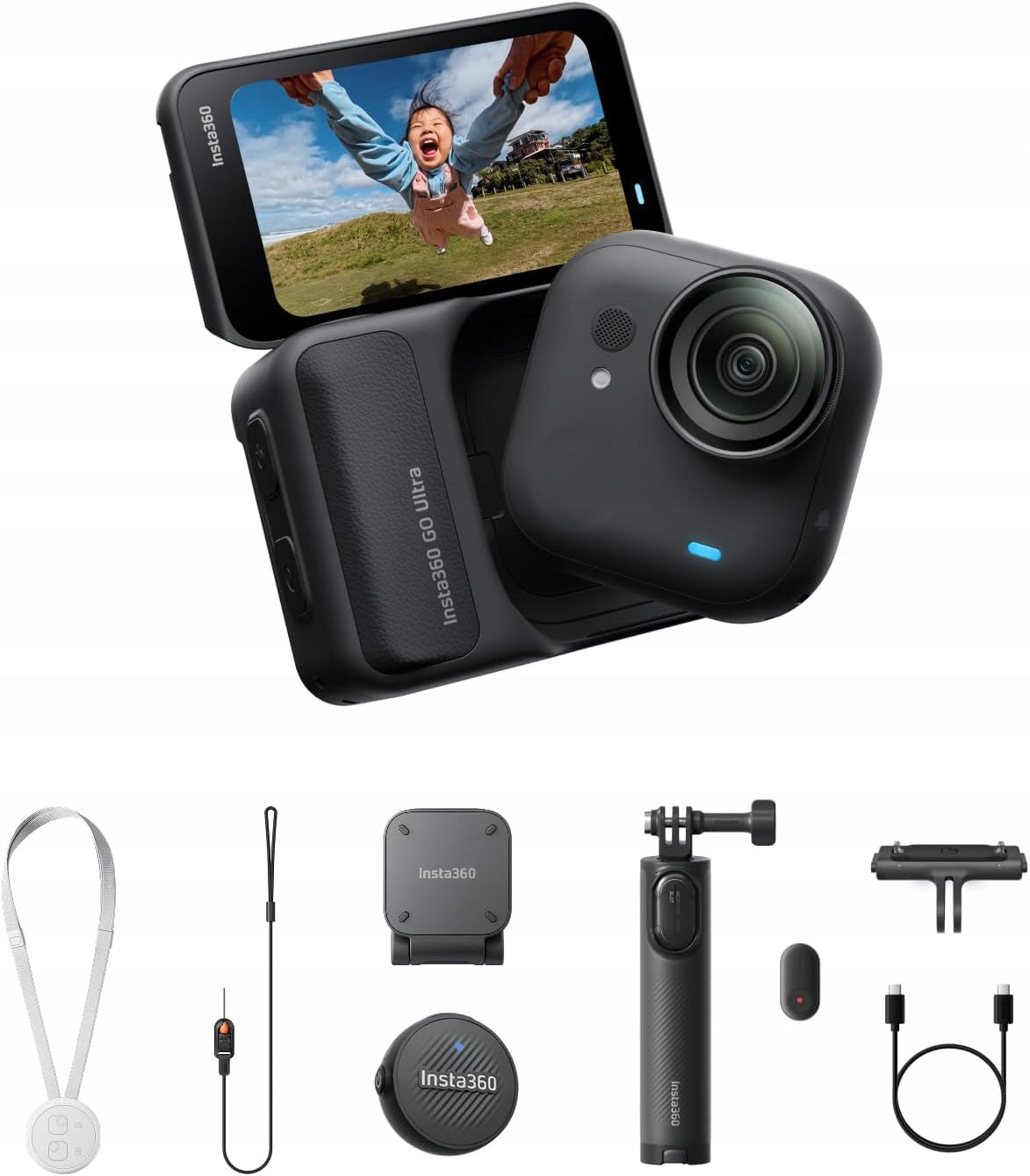 Insta360 GO Ultra Vlogger Mini Camera 4K FlowState Waterproof 10m