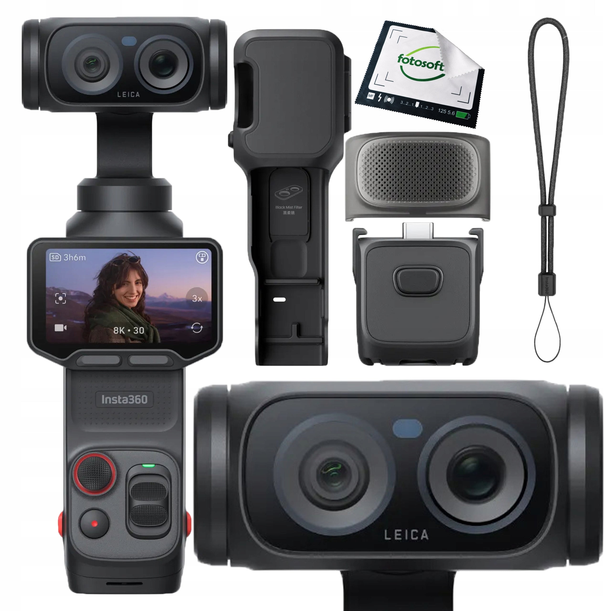 Insta360 Luna Ultra Standard Bundle Black 4K UHD Sports Camera