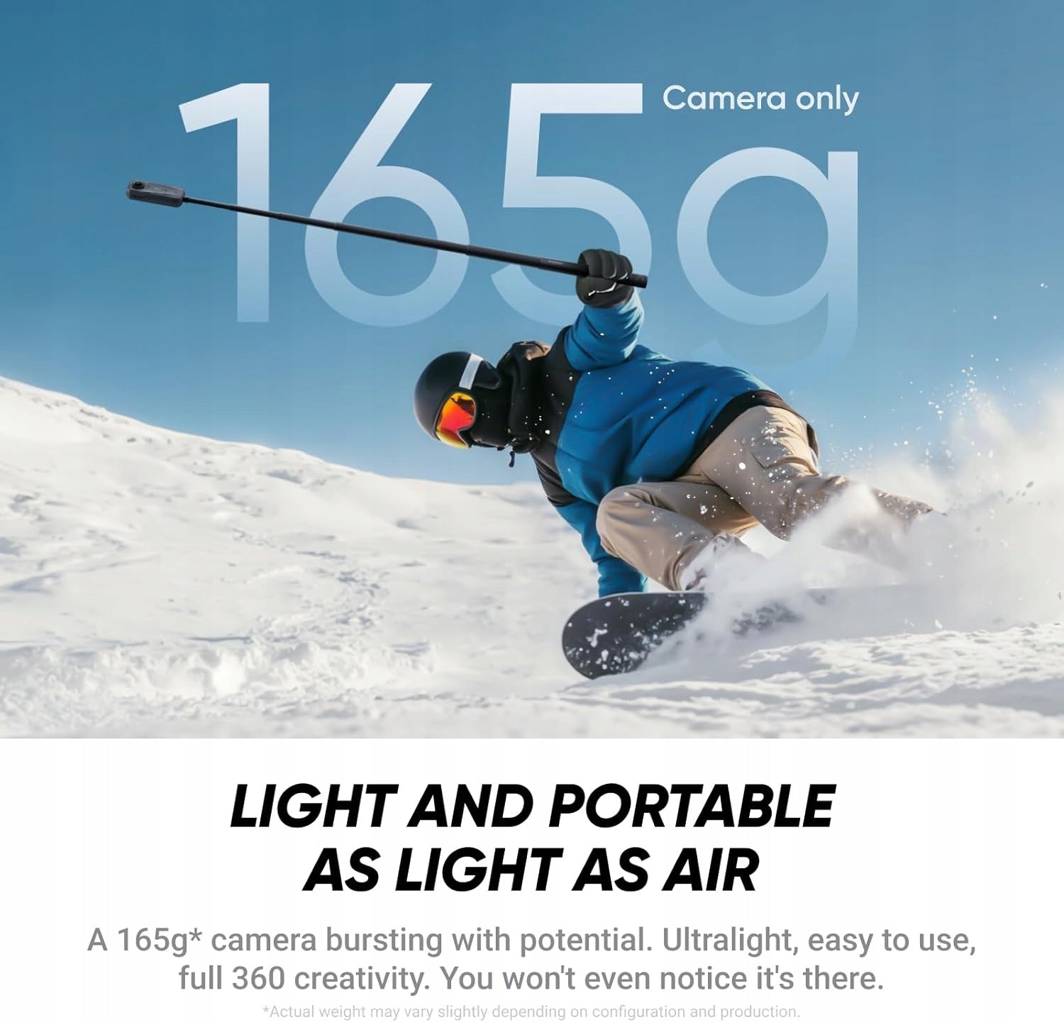 Insta360 X4 Air Sports Camera 8K 360 FlowState 165g interchangeable lenses Brand Insta360