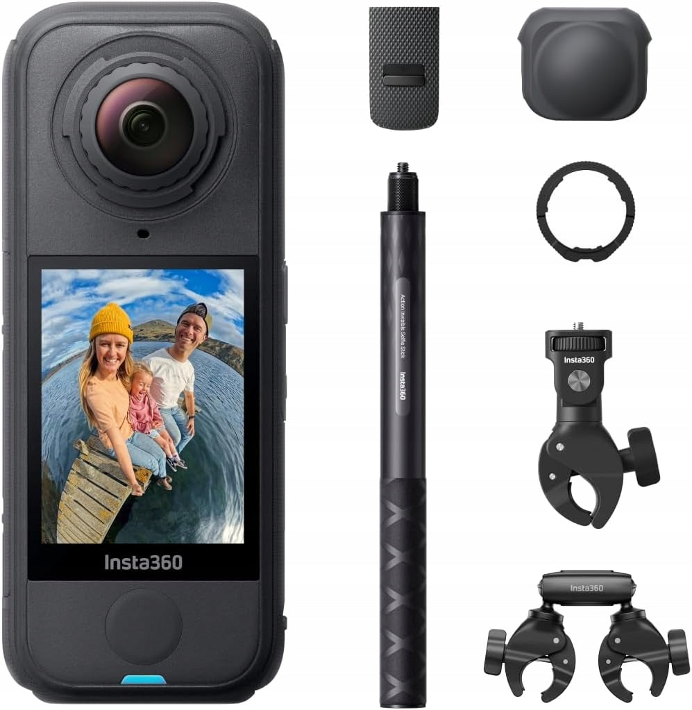 Insta360 X4 Motorcycle Kit 8K 360° Interchangeable Lenses Stabilization