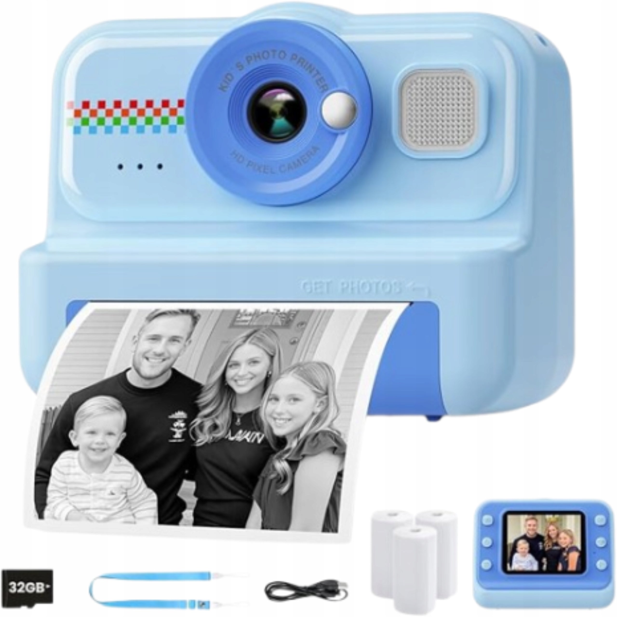 Instant Camera Kids Camera Instant Printing Videos Hd 1080P