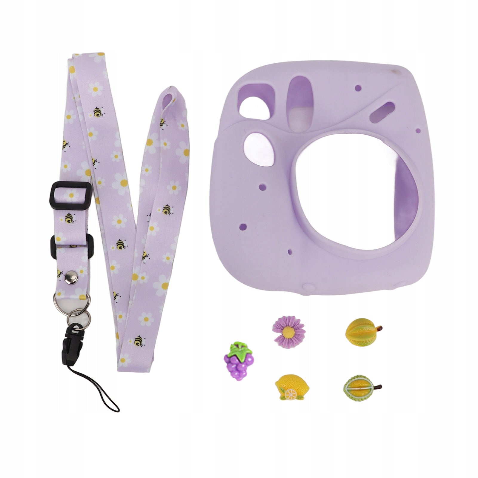 Instant Camera Lightweight Cover with Shoulder Strap Soft Silicone FL
