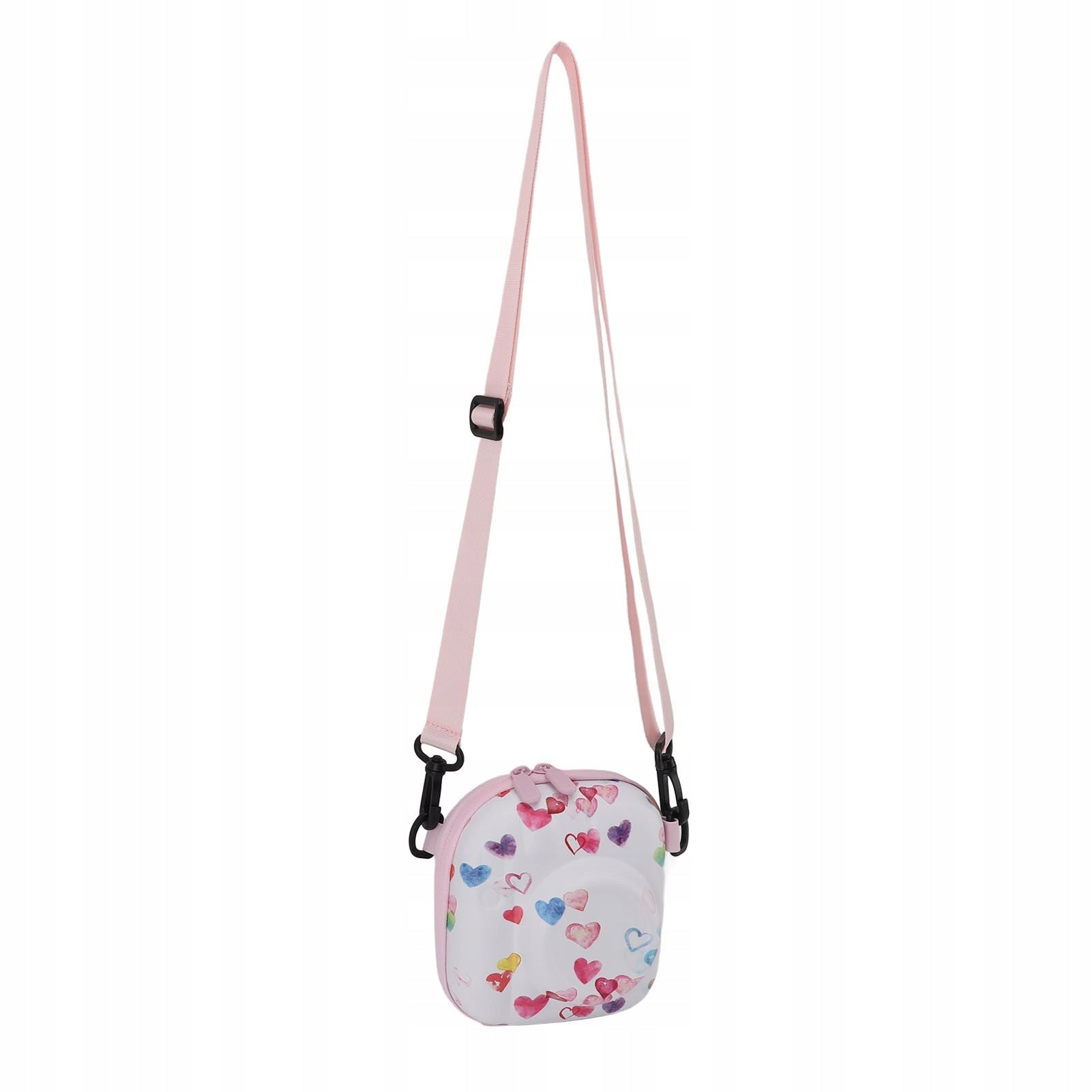 Instant Camera Protective Case Colorful Hearts Shock Pattern Hard O2 Model 8936VJPO