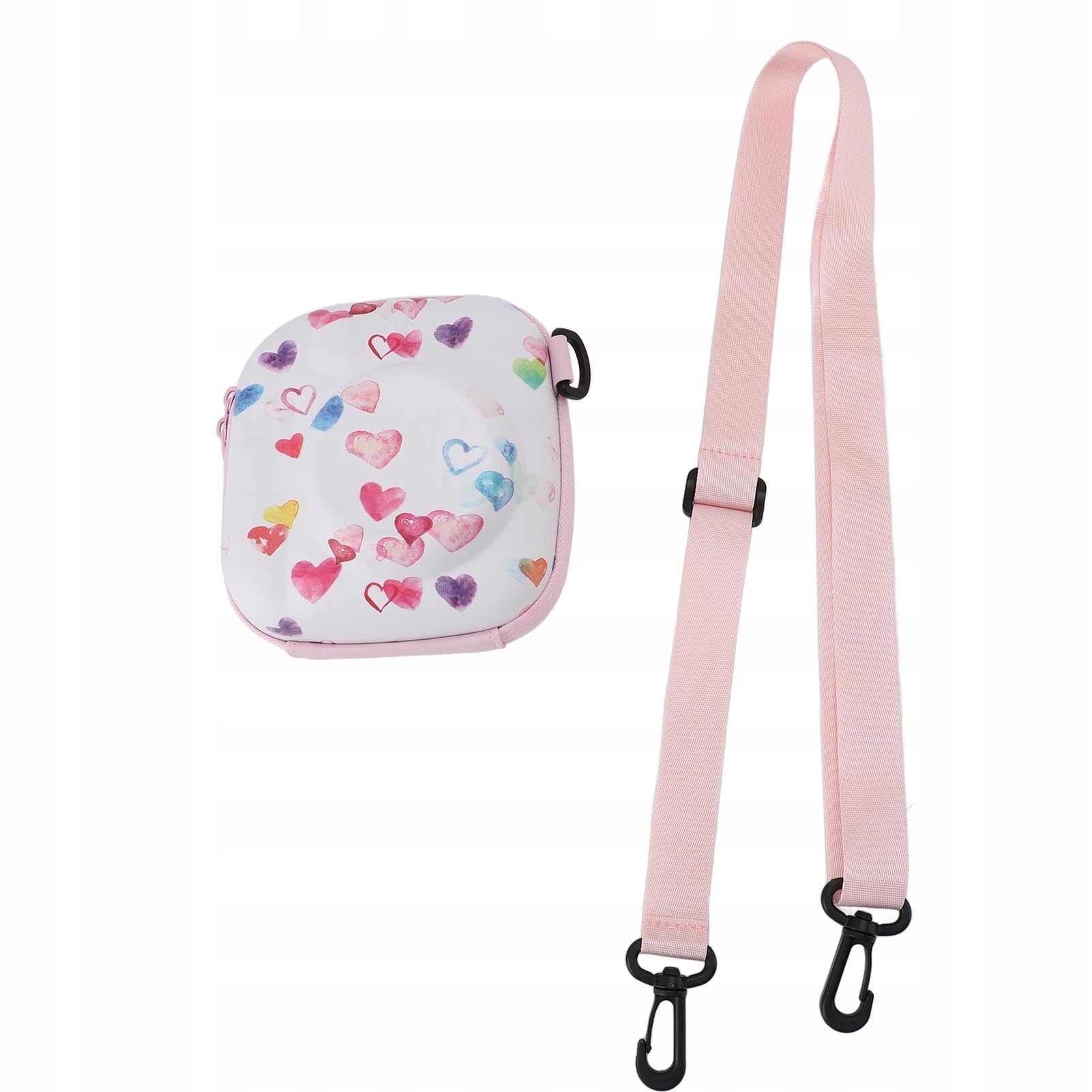 Instant Camera Protective Case Colorful Hearts Shock Pattern Hard O2