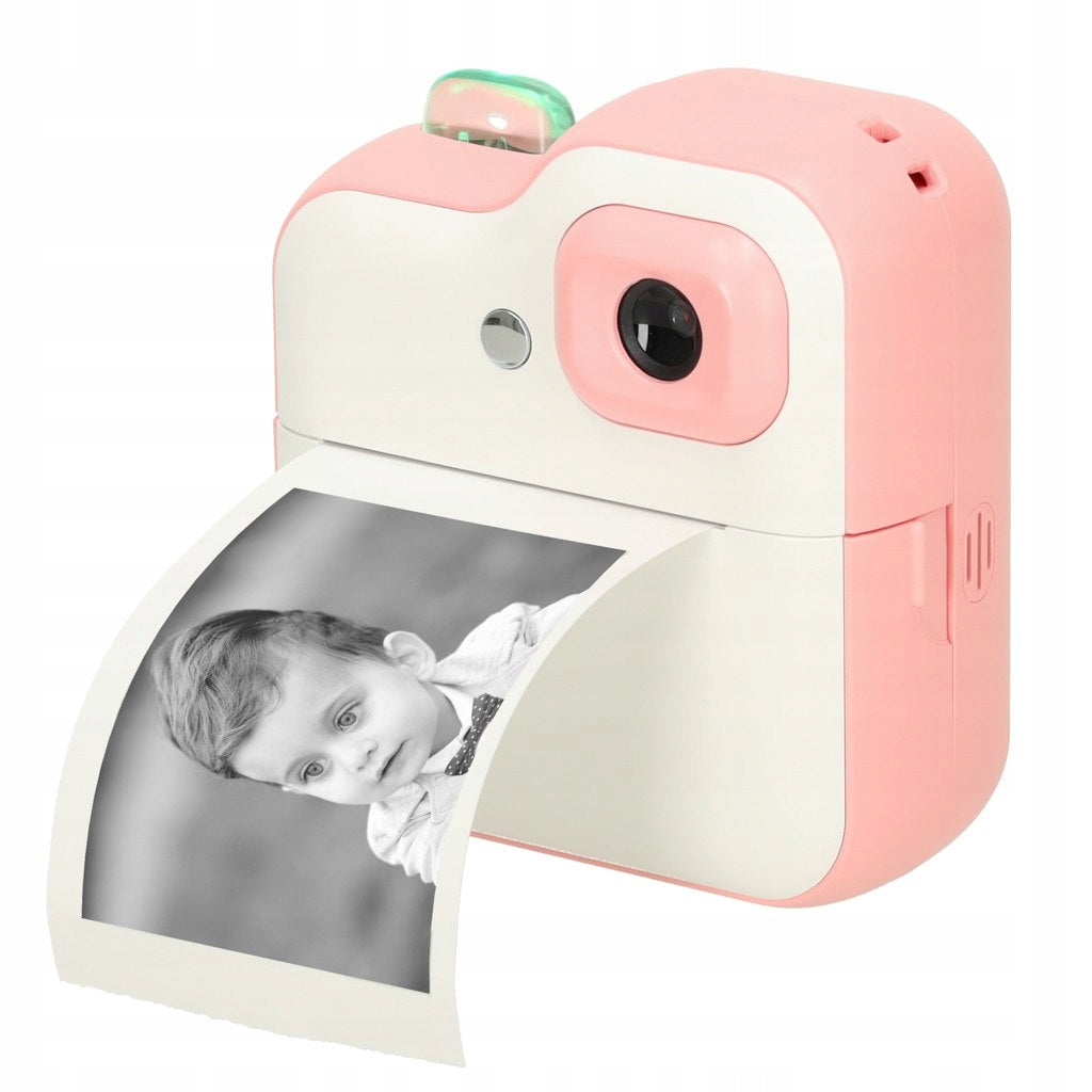 Instant Camera Thermal Printer Pink 1GB 24mpx