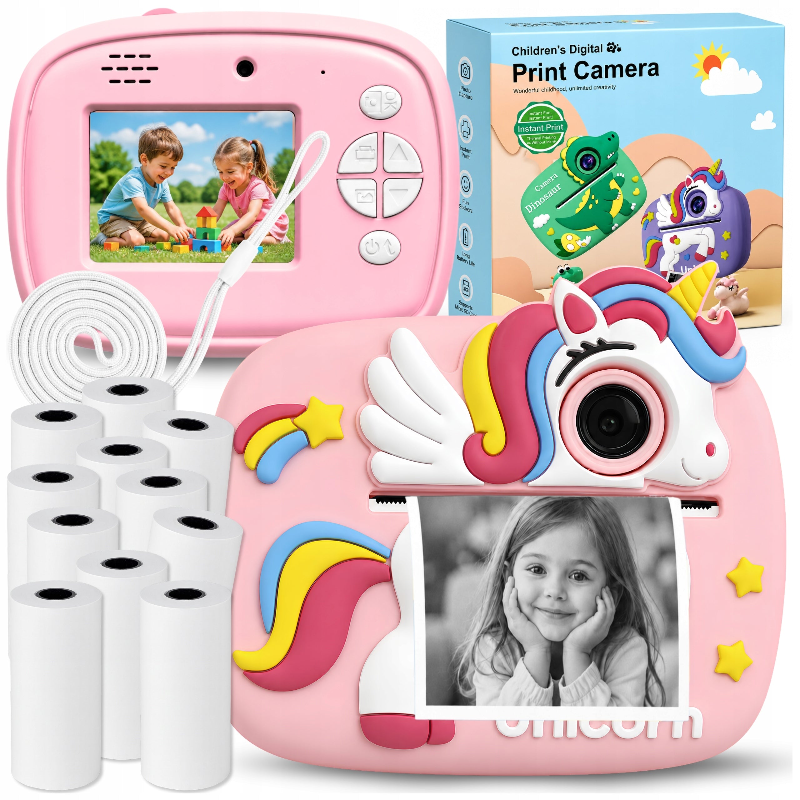Instant Camera for Kids Digital Camera with Printer 11 ROLLS