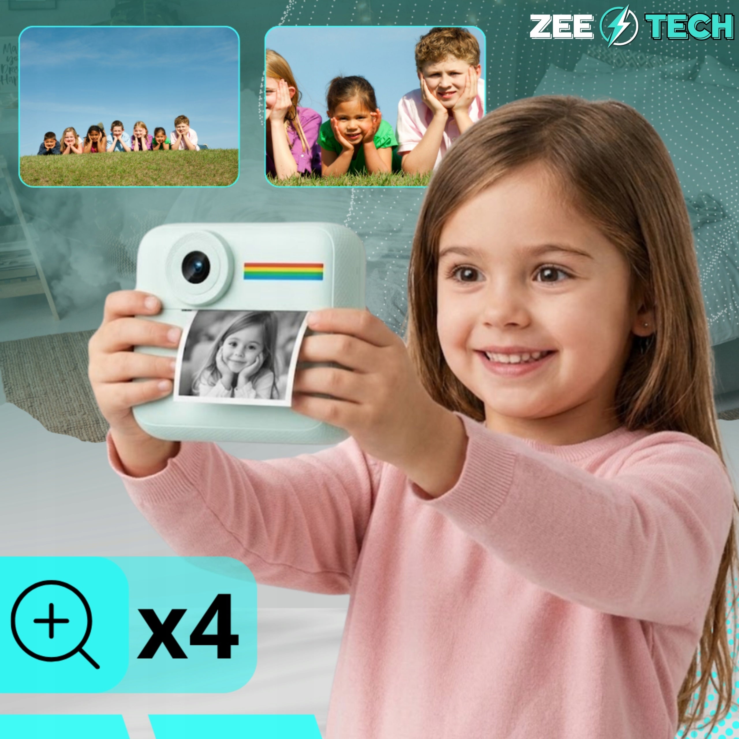 Instant Camera for Kids Digital Camera with Printer 18 ROLLS Manufacturer code Aparat natychmiastowy dla dzieci drukuś rolki