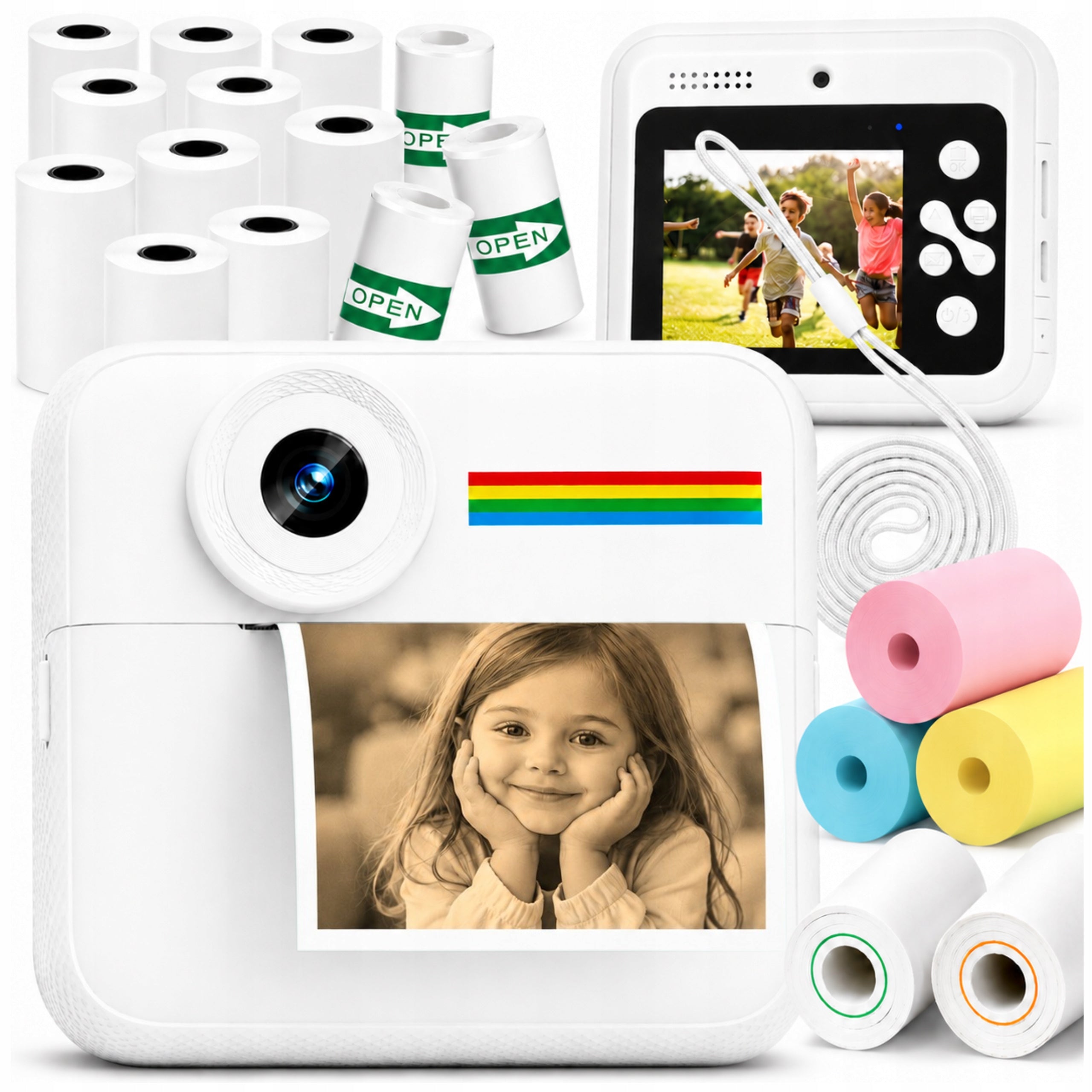 Instant Camera for Kids Digital Camera with Printer 18 ROLLS