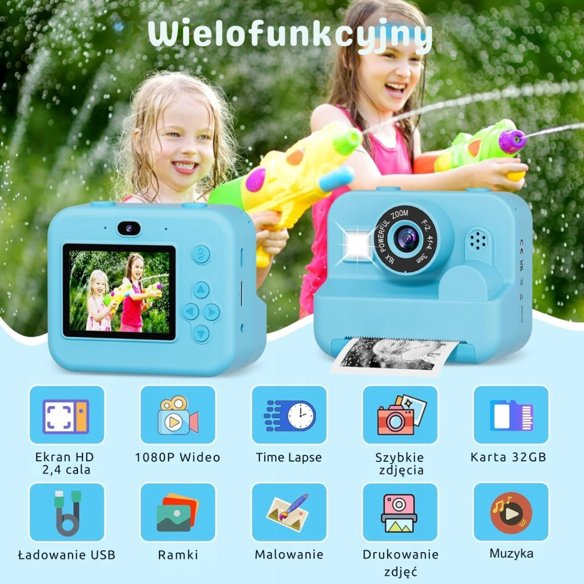 Instant Camera for Kids MINI Photo Printer Educational for Fun Brand no brand