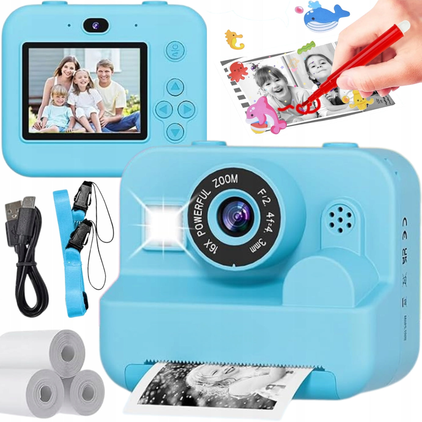 Instant Camera for Kids MINI Photo Printer Educational for Fun