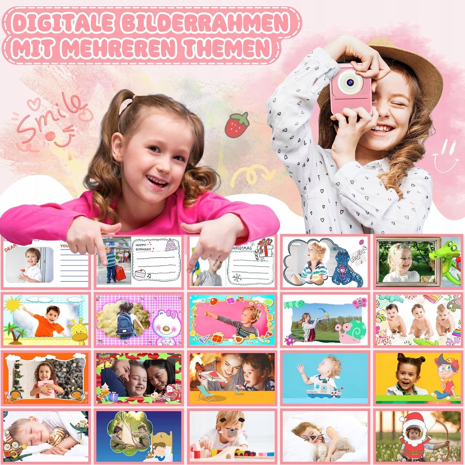 Instant Camera for Kids Printing 32GB Pink Korffe Manufacturer code Aparat Natychmiastowy Drukujący 32GB Różowy